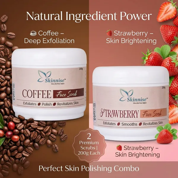 Coffee_Face_Scrub_Beauty_And_Skin_Care_200_G_And_Strawberry_Face_Scrub_200_G_Pack_Of_2