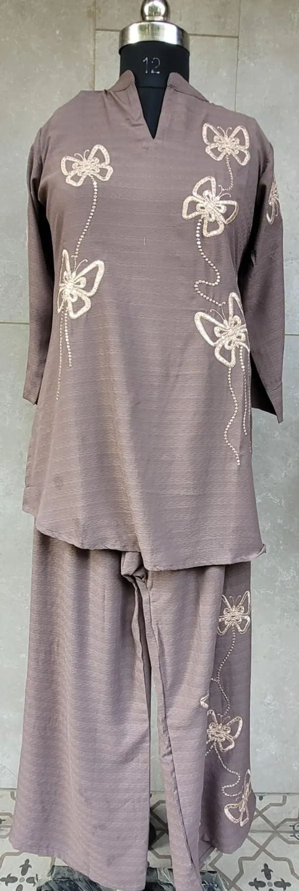 Light_Brown_Crinkled_Crepe_Embroidered_Co_Ord_Set_For_Women
