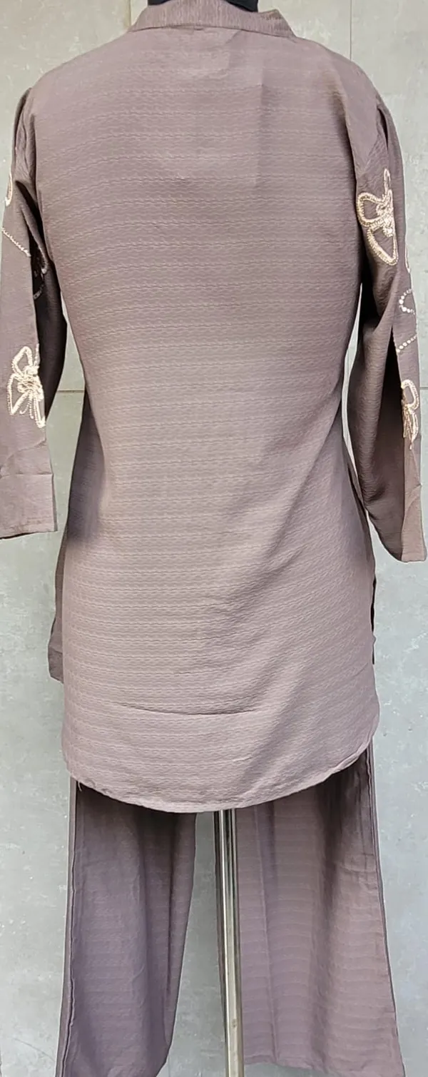 Light_Brown_Crinkled_Crepe_Embroidered_Co_Ord_Set_For_Women