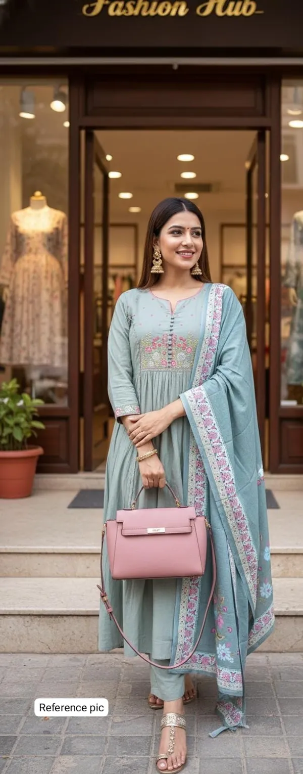 Olive_Green_Mul_Chanderi_Embroidered_Stitched_Suit_For_Women