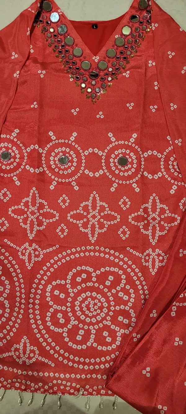 Burnt_Orange_Crepe_Bandhani__Embroidered_Co-ord_Set_with_mirror_work_and_pearl_detailing_