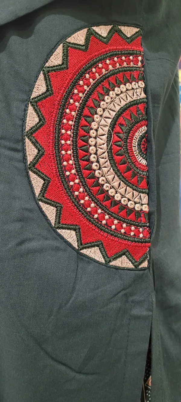 Dark_Green_Pure_Cotton_Embroidered_Stitched_Kurta_Set_For_Women