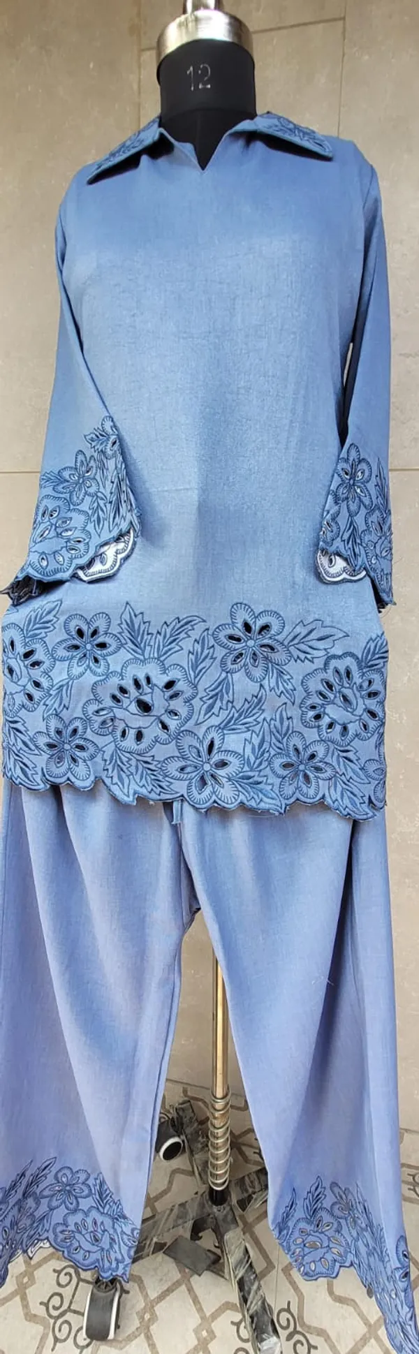 Blue_Soft_Denim_Embroidered_Co_Ord_Set_For_Women