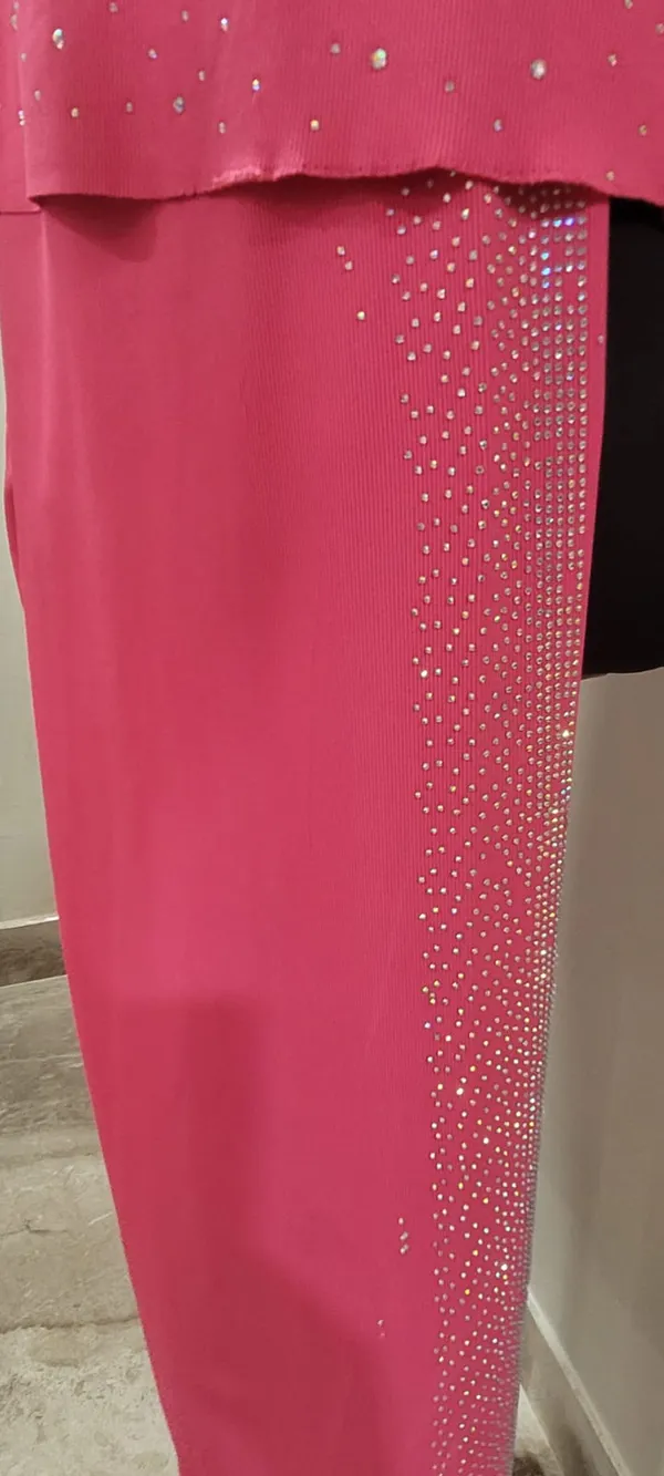 Fuschia_Pink_Swaroskvi_Work_Knitted_Co-ord_Set