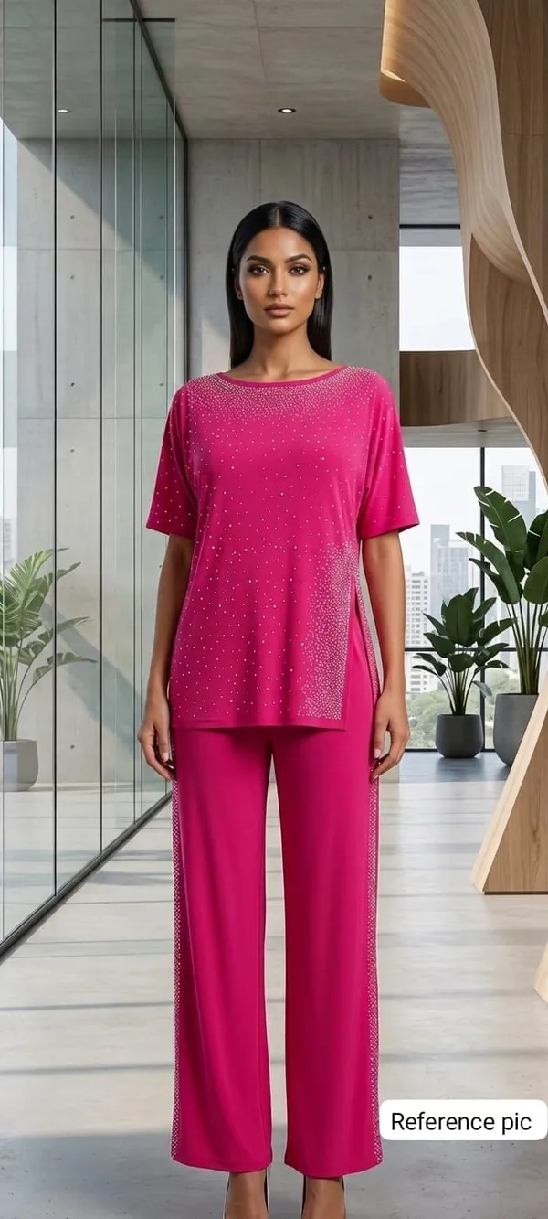 Fuschia_Pink_Swaroskvi_Work_Knitted_Co-ord_Set