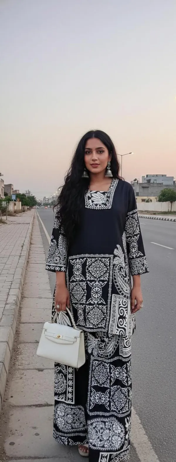 Black_And_Beige_Pure_Cotton_Digital_Print_Co_Ord_Set_For_Women