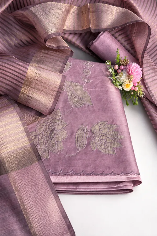 Lilac_Maheshwari_Silk_Unstitched_Suit_With_Aplique_Work_For_Women