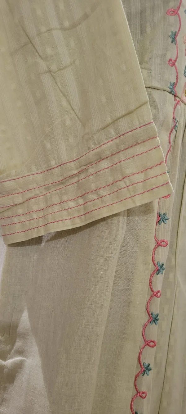 Lime_Yellow_Mul_Cotton_Embroidered_Stitched_Kurta_Set_For_Women