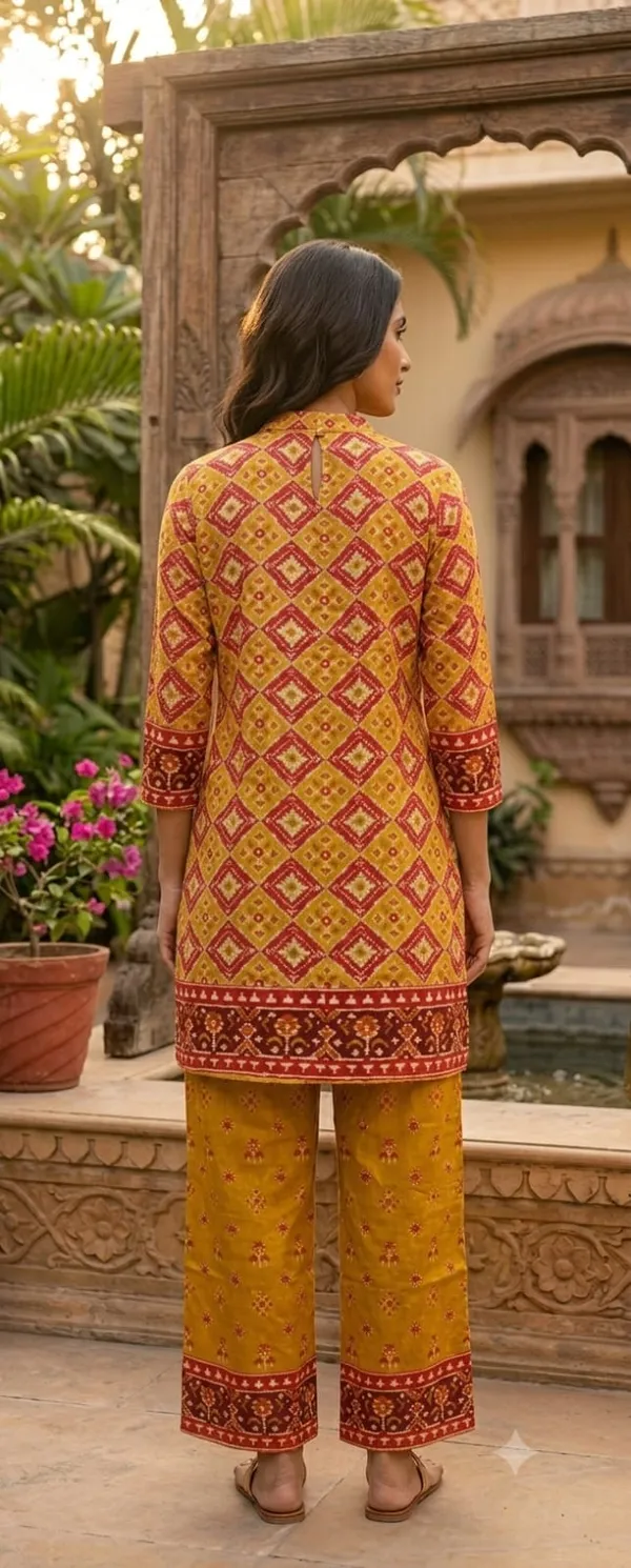 Mustard_Yellow_Crepe_Patola_Print_Co-ord_Set_