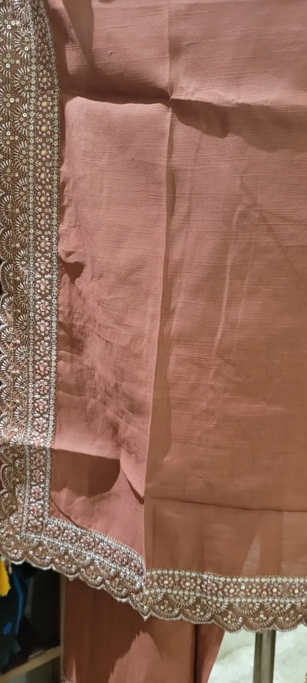 Rust_Brown_Roman_Silk_Stitched_Suit_For_Women