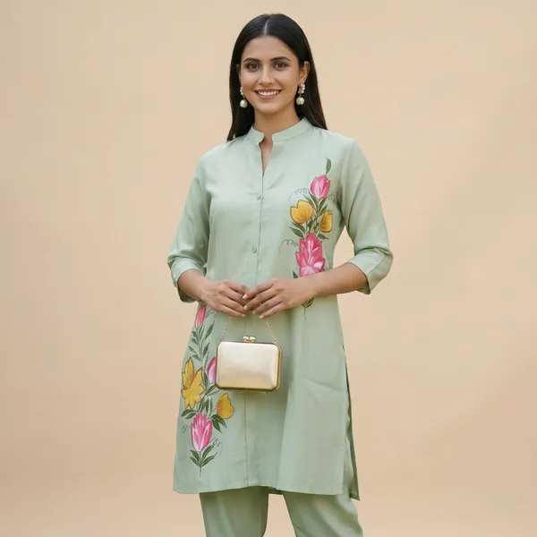 Mint_Green_Vatican_Cotton_Silk_Hand_Painted_Co_Ord_Set_For_Women