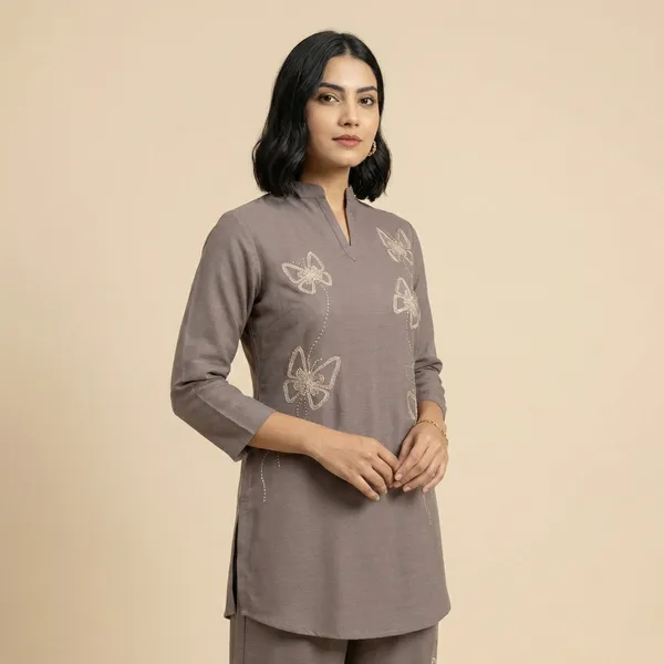 Light_Brown_Crinkled_Crepe_Embroidered_Co_Ord_Set_For_Women
