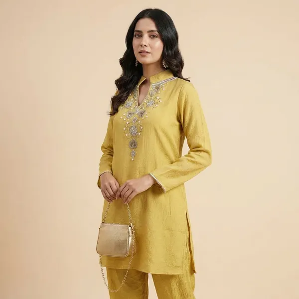Lime_Yellow_Crush_Shimmer_Tissue_Hand_Embroidered_Stitched_Co_Ord_Set_For_Women