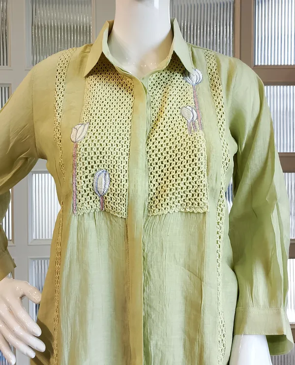 Sage_Green_Mul_Chanderi_Coord_Set_with_Crochet_Detailing_