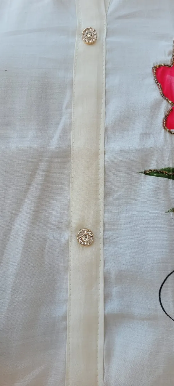 White_Vatican_Cotton_Silk_Hand_Painted_Co_Ord_Set_For_Women