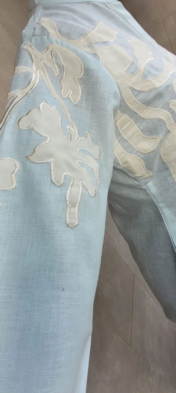 Powder_Blue_Linen_Co_Ord_Set_With_Applique_Detailing_For_Women