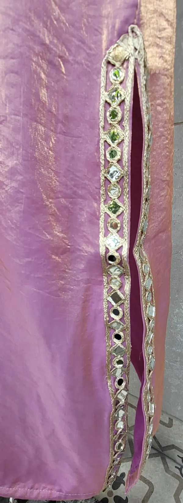 Lavender_Pink_Shimmer_Satin_Silk_Embroidered_One_Piece_Dress_For_Women