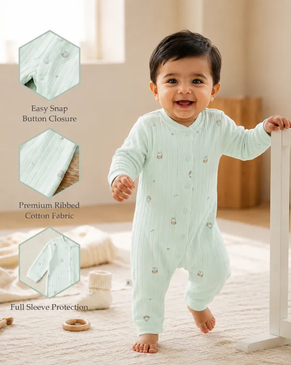 Premium_Unisex_Ribbed_Cotton_Romper_-_Mint_Green