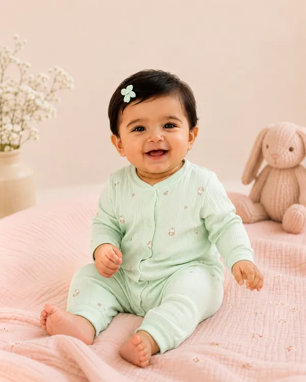 Premium_Unisex_Ribbed_Cotton_Romper_-_Mint_Green