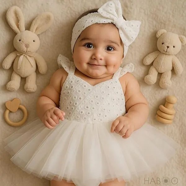 White_Cotton_Dress_Set_For_Kids
