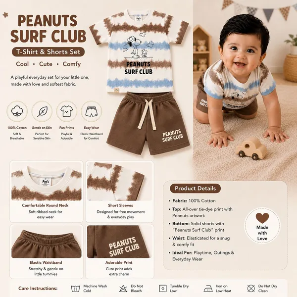 Multicolour_Cotton_T-Shirt_And_Short_Set_For_Kids