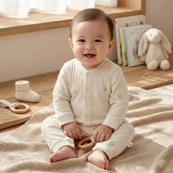 Premium_Unisex_Ribbed_Cotton_Romper_-_Butter_Cup_Cream