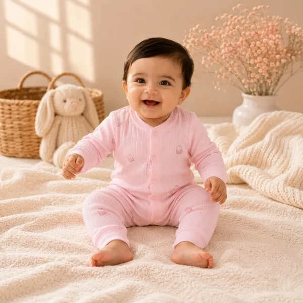 Premium_Unisex_Ribbed_Cotton_Romper_-_Petal_Pink