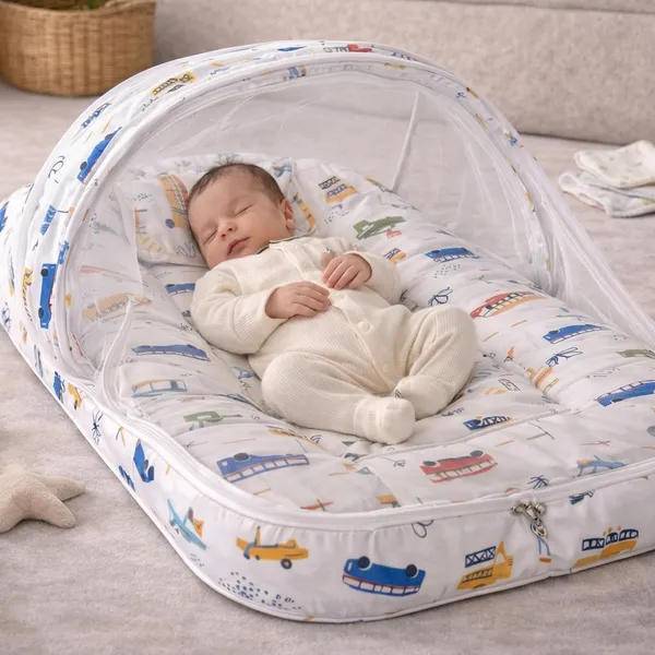 Baby_Mosquito_Net_Bed_With_Cushion_And_Pillow_Set