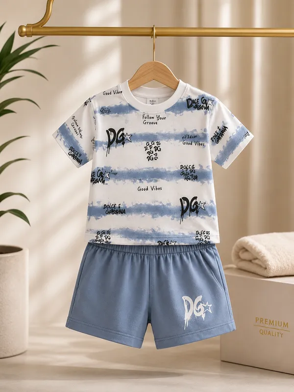Dg_-_T_Shirt_&_Short_Set_-_Blue