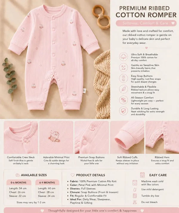 Premium_Unisex_Ribbed_Cotton_Romper_-_Petal_Pink