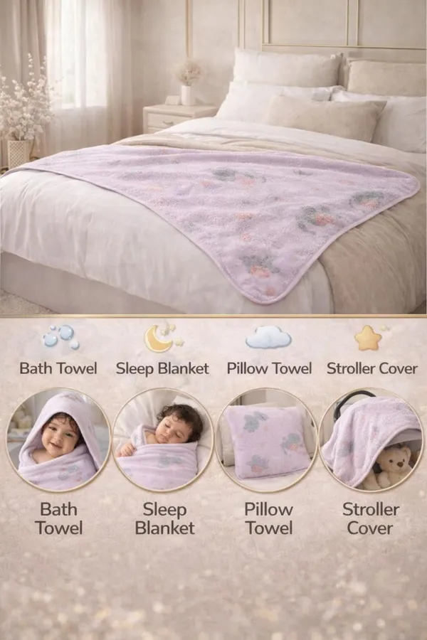 Premium_Lavender_Animal_Print_5-In-1_Baby_Towel_&_Swaddle