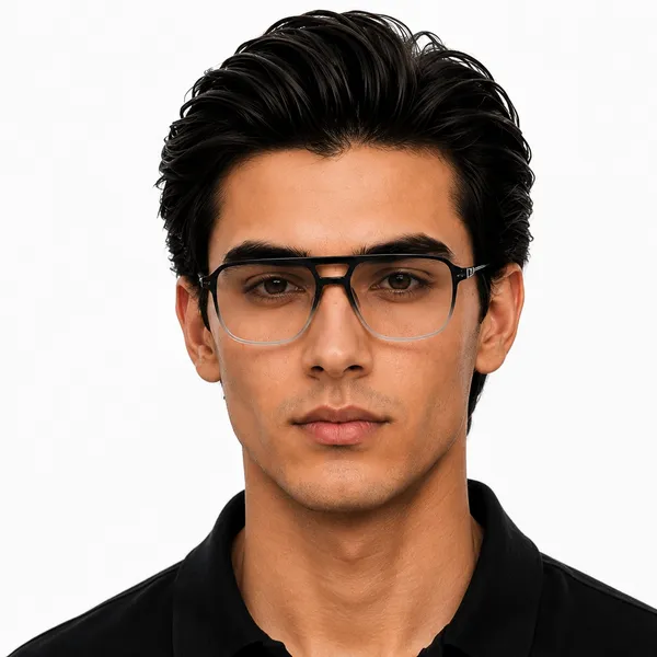 Trans_Black_Tr_90_Wayfair_Hexa_Optical_Frame_For_Men_With_Bule_Cut_Glasses