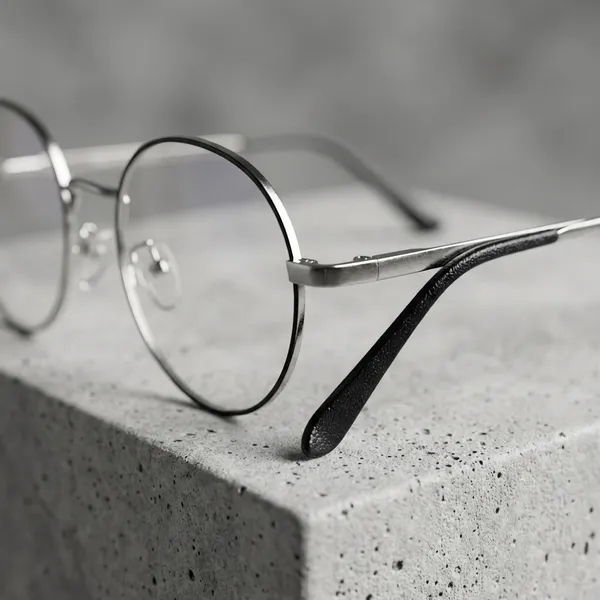 Silver_And_Black_Titanium_Oval_Rim_Metal_And_Back_Optical_Frame_For_Women_With_Bule_Cut_Glasses