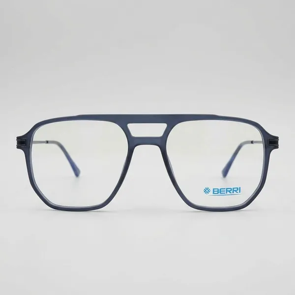 Matt_Brown_Tr_90_Wayfair_Hexa_Optical_Frame_For_Men_With_Bule_Cut_Glasses