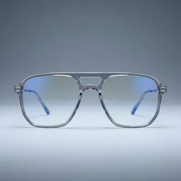 Shine_Grey_Tr_90_Wayfair_Hexa_Optical_Frame_For_Men_With_Bule_Cut_Glasses