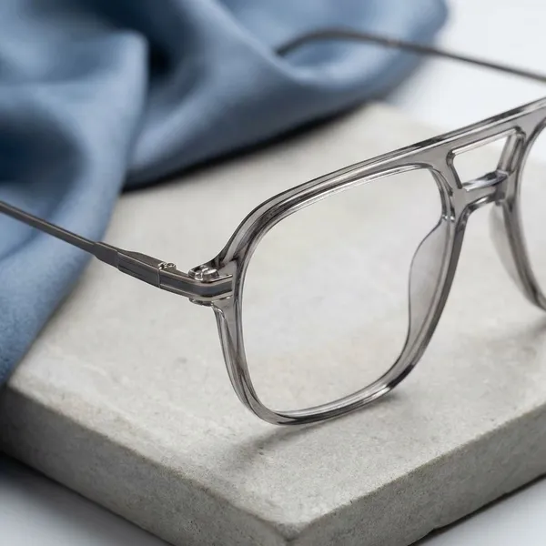 Shine_Grey_Tr_90_Wayfair_Hexa_Optical_Frame_For_Men_With_Bule_Cut_Glasses