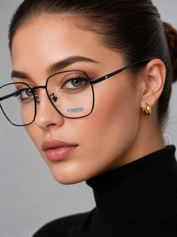 Shine_Black_Tr_90_Wayfair_Unisex_Optical_Frame_For_Men_And_Women_With_Bule_Cut_Glasses