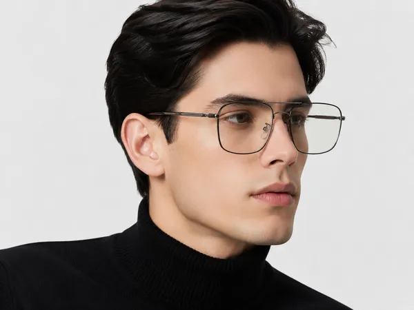 1_Gun_Metal_Titanium_Double_Bar_Small_Metallic_Optical_Frame_For_Men_With_Bule_Cut_Glasses