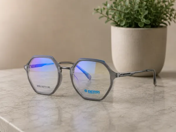 Grey_Tr_90_Hexa_Unisex_Optical_Frame_For_Men_And_Women_With_Bule_Cut_Glasses