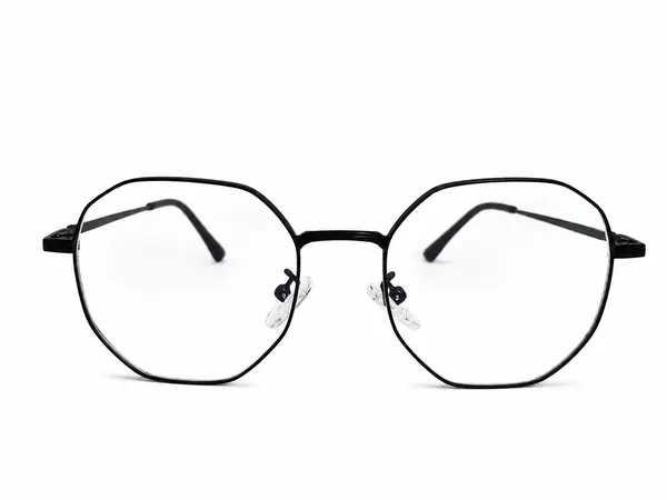 Tr90_Black_Titanium_Hexa_Medium_Size_Optical_Frame_For_Women_With_Bule_Cut_Glasses