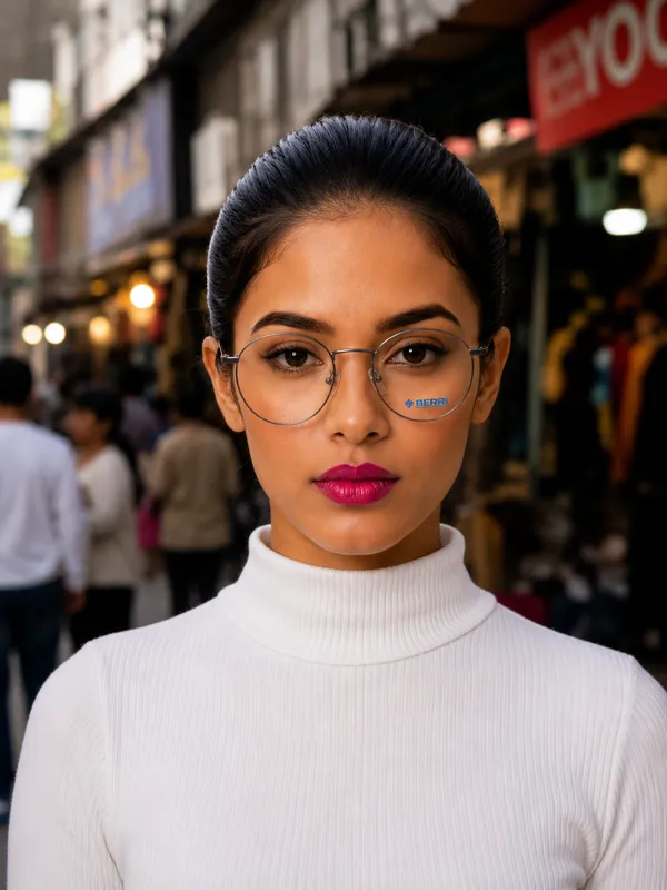 Gun_Titanium_Oval_Rim_Metal_Optical_Frame_For_Women_With_Bule_Cut_Glasses