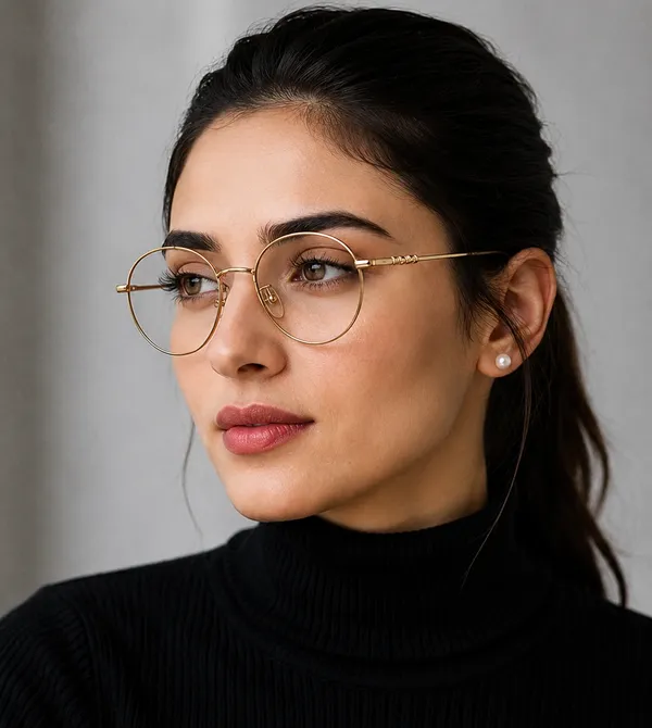 Berri_Titanium_Gold_Small_Size_Optical_Frame__For__Women