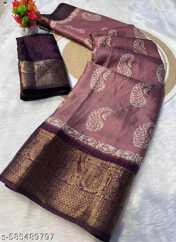 Light_Pink_Premium_Dola_Silk_Saree_With_Running_Blouse_For_Women
