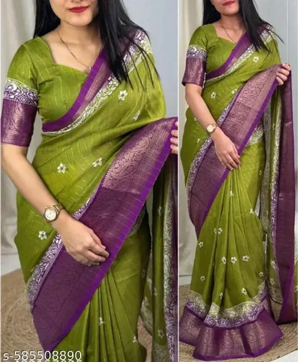 Green_&_Maroon_Premium_Dola_Silk_Saree_With_Running_Blouse_For_Women