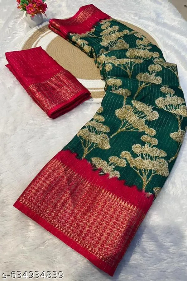 Green_&_Maroon_Premium_Dola_Silk_Saree_With_Running_Blouse_For_Women