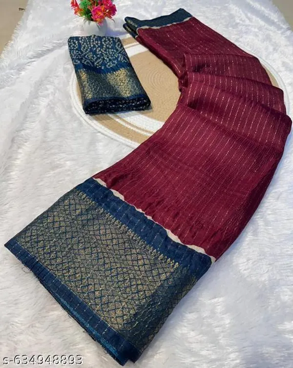 Maroon_&_Blue_Premium_Dola_Silk_Saree_With_Running_Blouse_For_Women