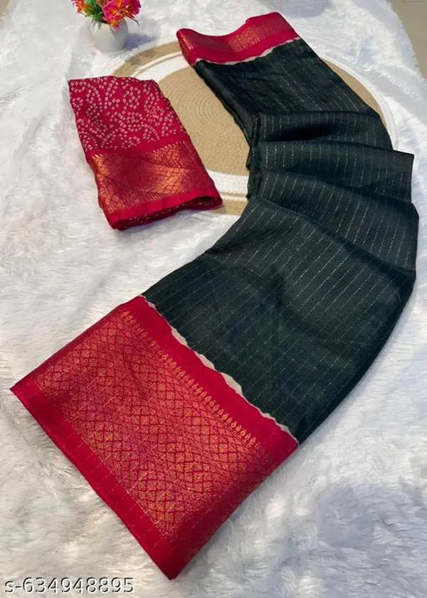 Black_&_Maroon_Premium_Dola_Silk_Saree_With_Running_Blouse_For_Women