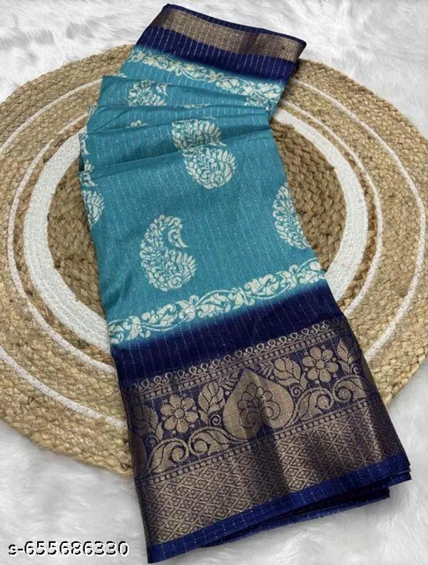 Green_Premium_Dola_Silk_Saree_With_Running_Blouse_For_Women