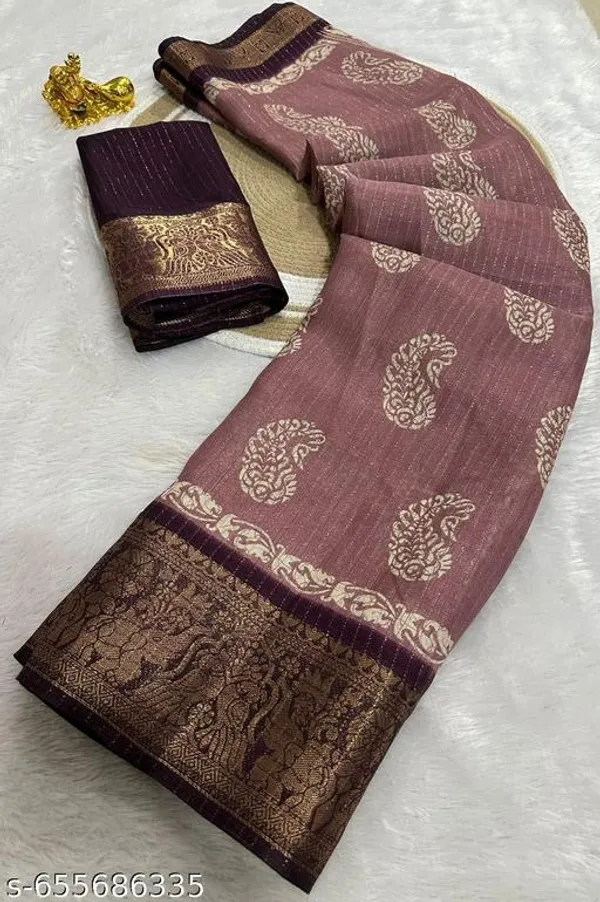 Light_Pink_Premium_Dola_Silk_Saree_With_Running_Blouse_For_Women