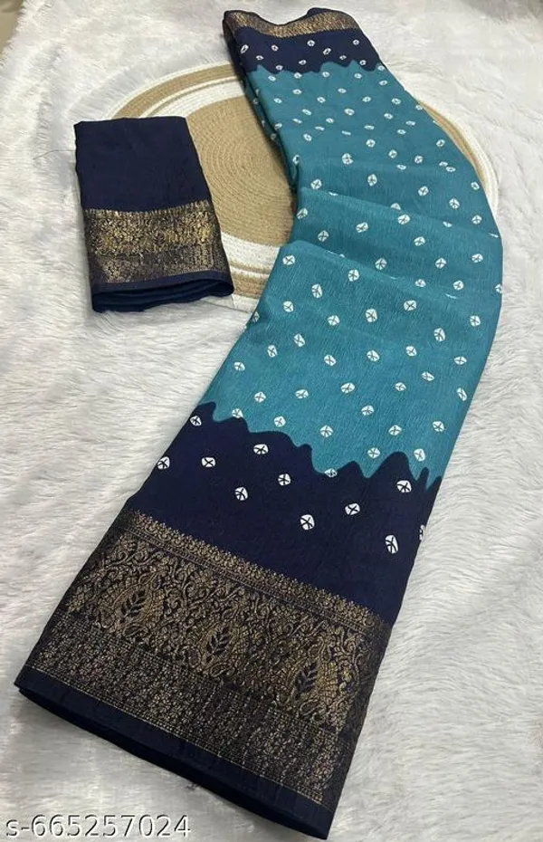 Blue_Premium_Dola_Silk_Saree_With_Running_Blouse_For_Women
